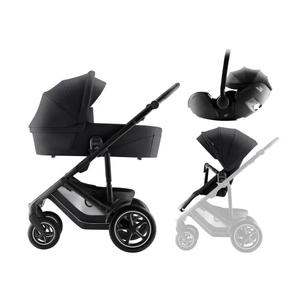 Britax Set kočárek Smile 5Z + hluboká korba + autosedačka Baby-Safe PRO Style