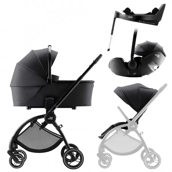 Britax Set kočárek Rio + hluboká korba + autosedačka Baby-Safe PRO + Vario Base 5Z Style