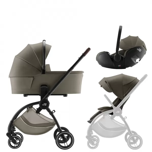 Britax Set kočárek Rio + hluboká korba + autosedačka Baby-Safe PRO Lux